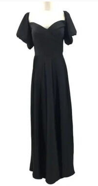 AW BRIDAL 8 M Back Metallic Dey Satin formal gala party prom maxi dress NEW b19